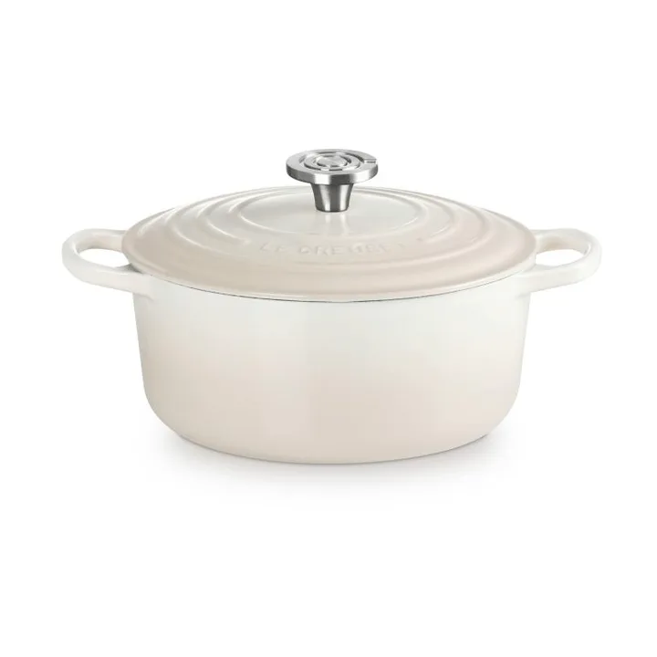 Le Creuset Signature cast iron round casserole - Meringue, 4.2 l - Le Creuset