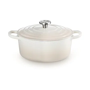 Le Creuset Signature cast iron round casserole - Meringue, 5.3 l - Le Creuset