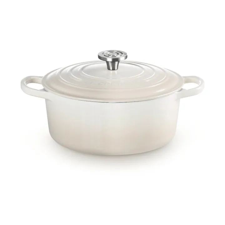 Le Creuset Signature cast iron round casserole - Meringue, 5.3 l - Le Creuset
