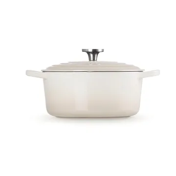 Le Creuset Signature cast iron round casserole - Meringue, 5.3 l - Le Creuset