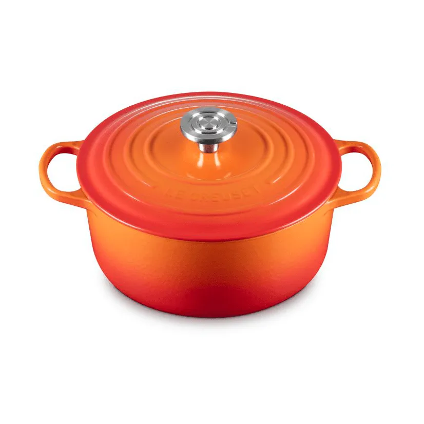 Le Creuset Signature cast iron round casserole, Volcanic, 5.3 l Le Creuset