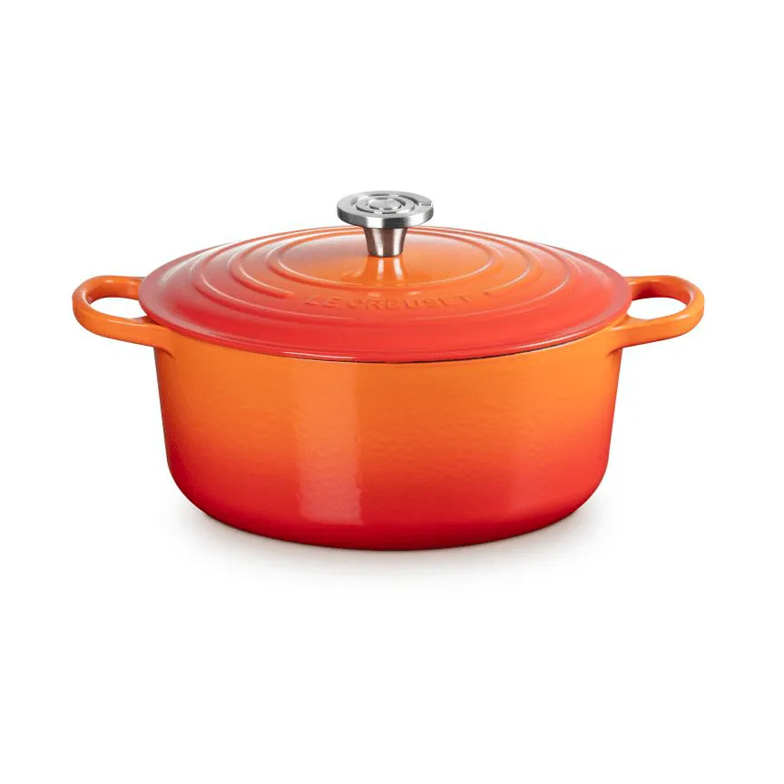 Le Creuset Signature cast iron round casserole, Volcanic, 6.7 l Le Creuset