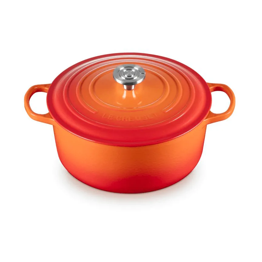 Le Creuset Signature cast iron round casserole, Volcanic, 6.7 l Le Creuset