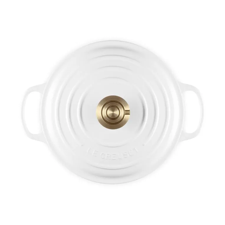 Le Creuset Signature cast iron round casserole, White, 4.2 l Le Creuset