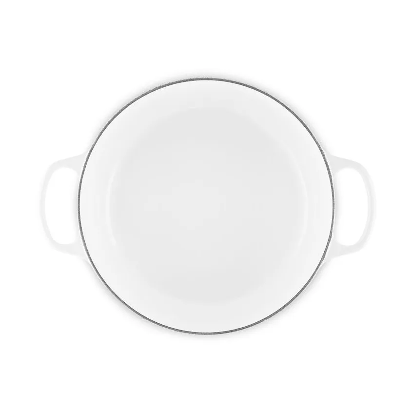 Le Creuset Signature cast iron round casserole, White, 6.7 l Le Creuset