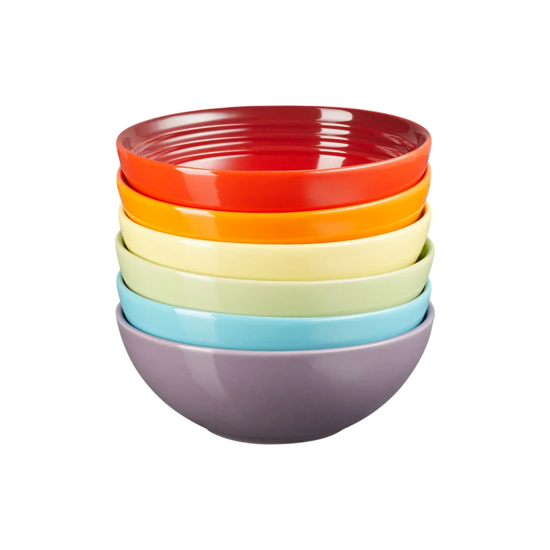 Le Creuset Signature deep plate 16 cm 6-pack, Rainbow Le Creuset