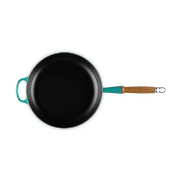 Le Creuset Signature frying pan wooden handle 28 cm - Bleu Riviera - Le Creuset