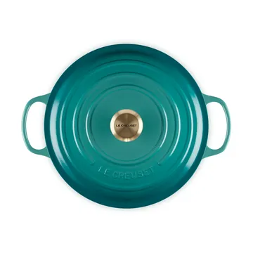 Le Creuset Signature oval casserole 6.3 l - Bleu Riviera - Le Creuset