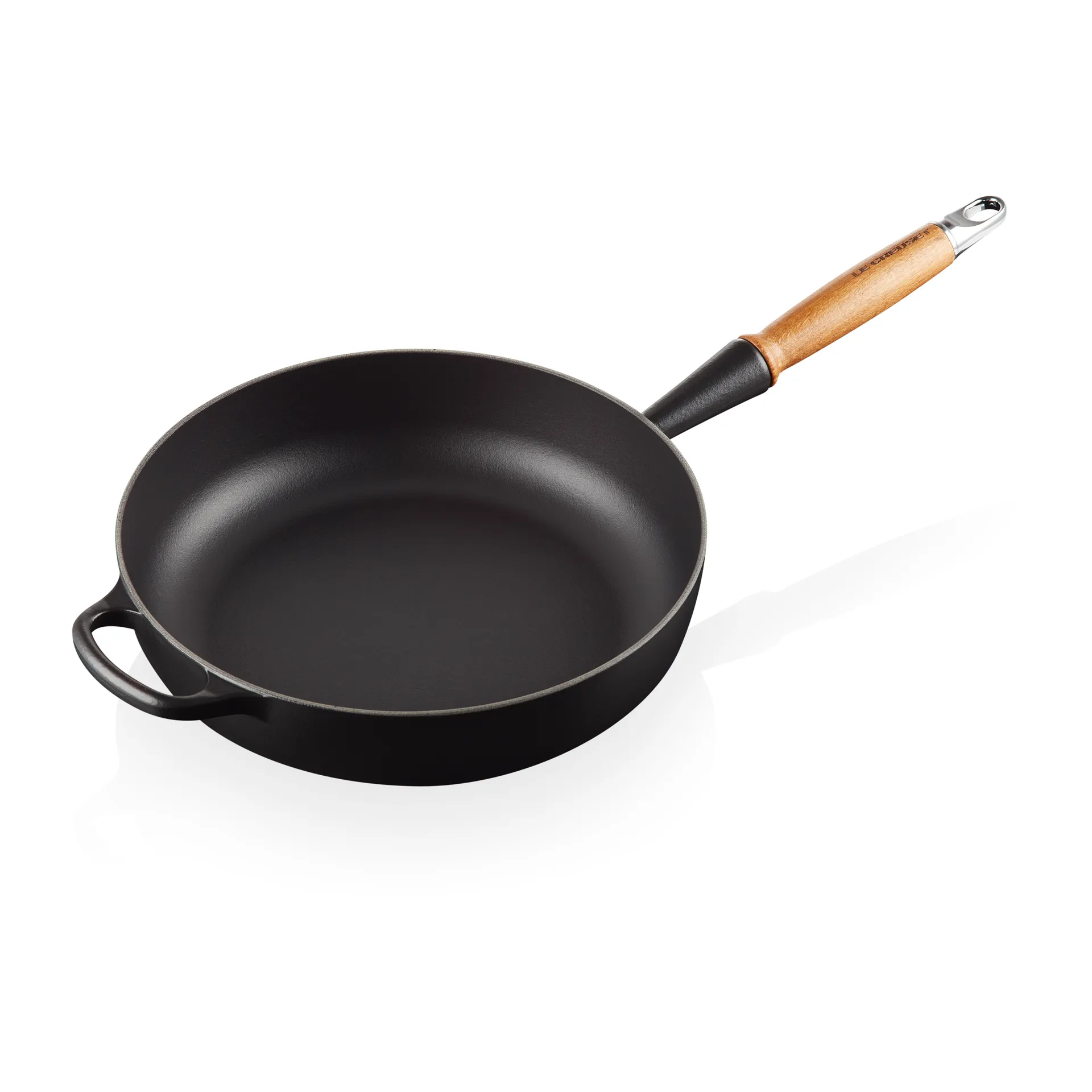 Le Creuset Signature sauce pan wooden handle 28 cm, Matte Black Le Creuset