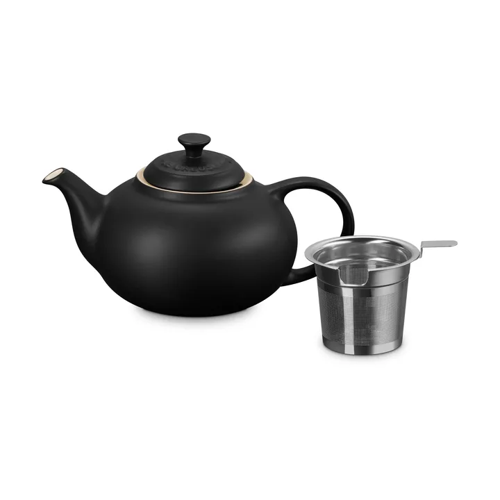 Le Creuset teapot - Matte Black, with strainer, 1,3 L - Le Creuset