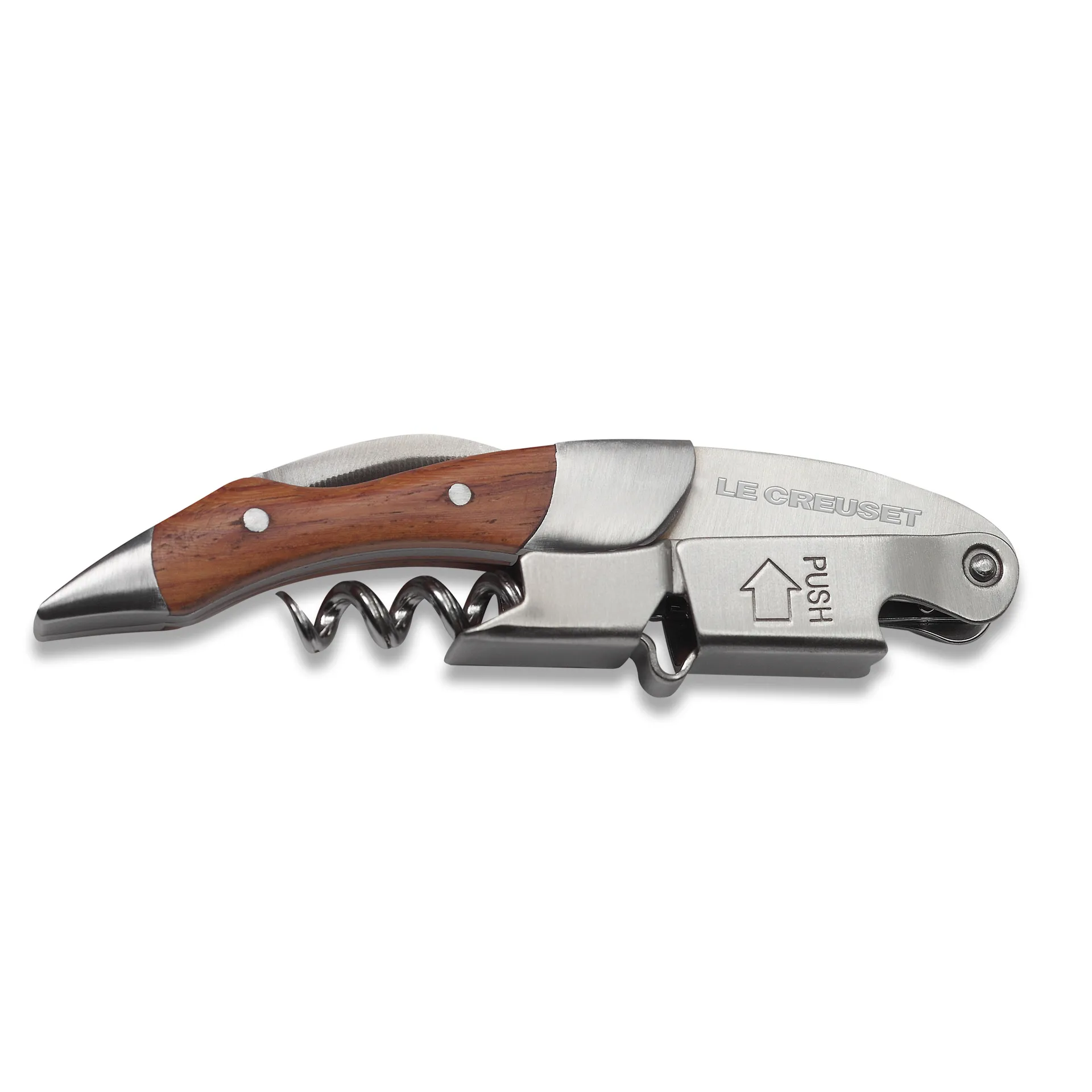 Le Creuset WT-110 corkscrew wood, grey-brown Le Creuset