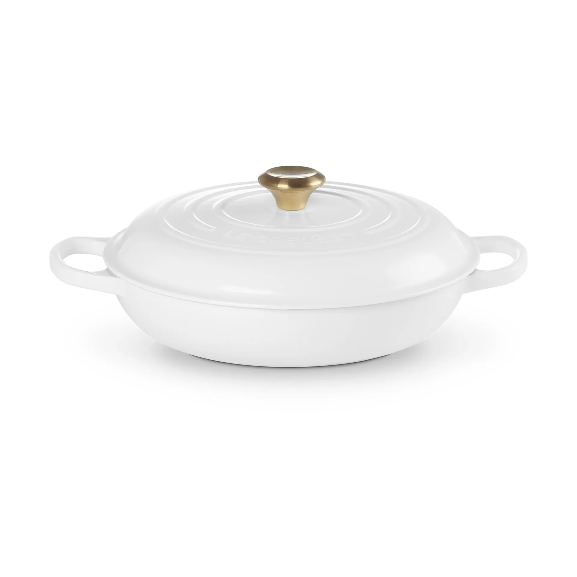 Signature shallow casserole 3.5 l, White Le Creuset