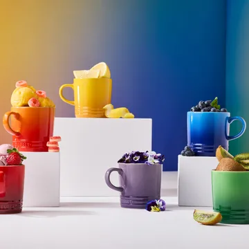 Signature stoneware coffee mug 6-piece - Rainbow - Le Creuset