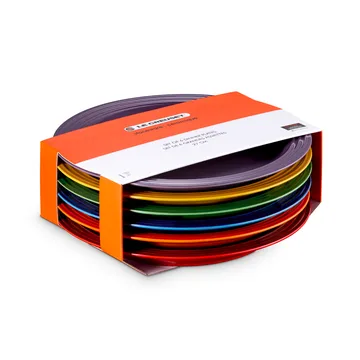 Signature stoneware dinner plate 6-piece - Rainbow - Le Creuset