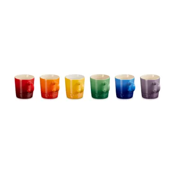 Signature stoneware espresso mug 6-piece - Rainbow - Le Creuset