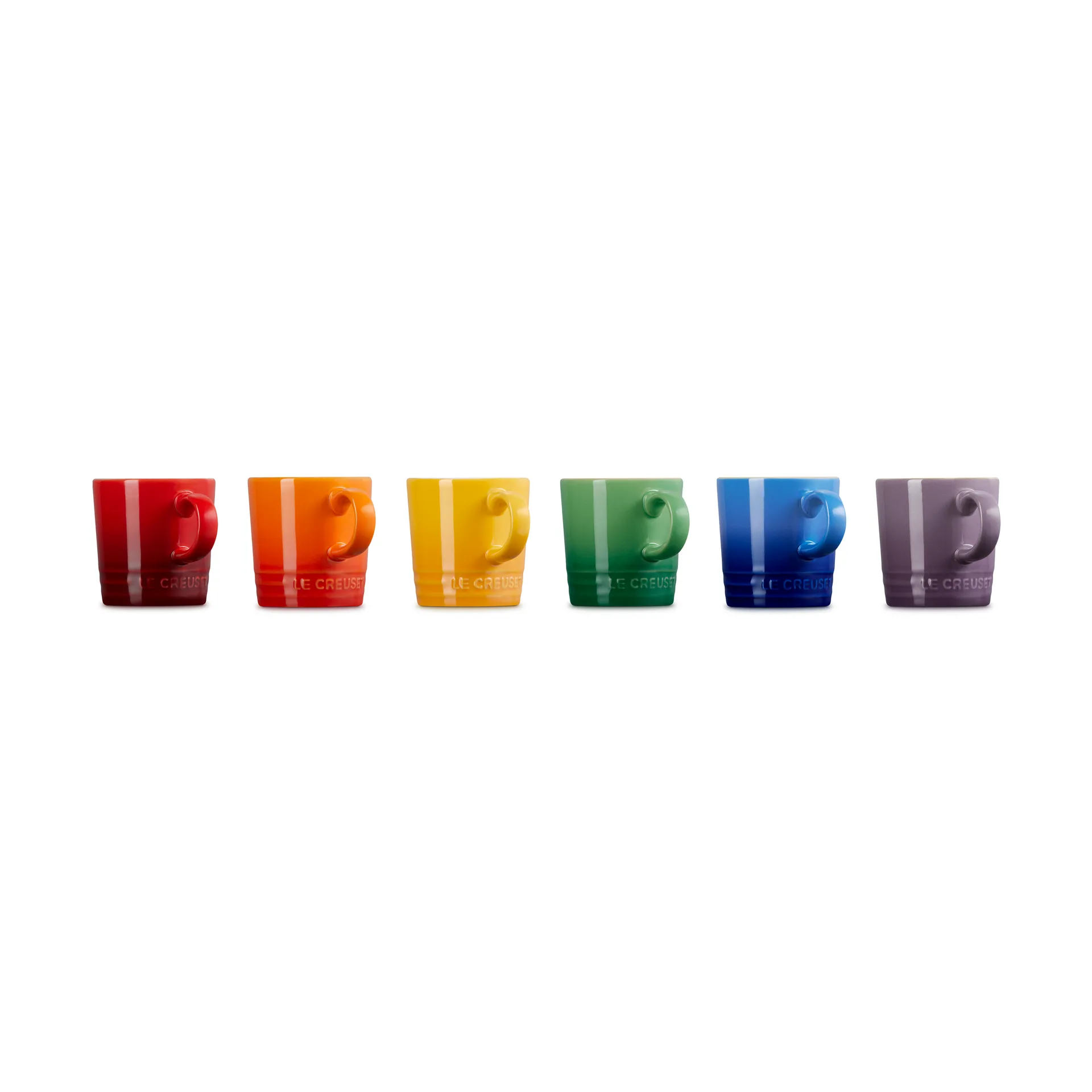 Signature stoneware espresso mug 6-piece, Rainbow Le Creuset