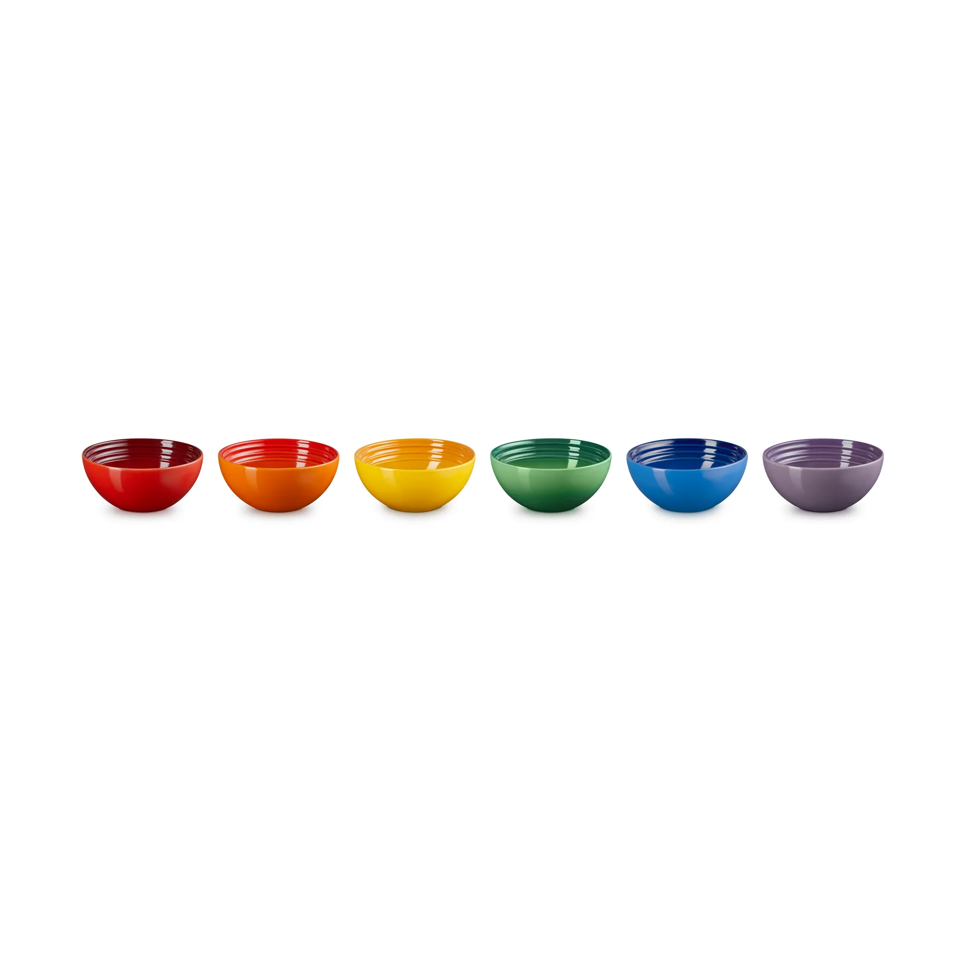Signature stoneware snack bowl 6-piece, Rainbow Le Creuset