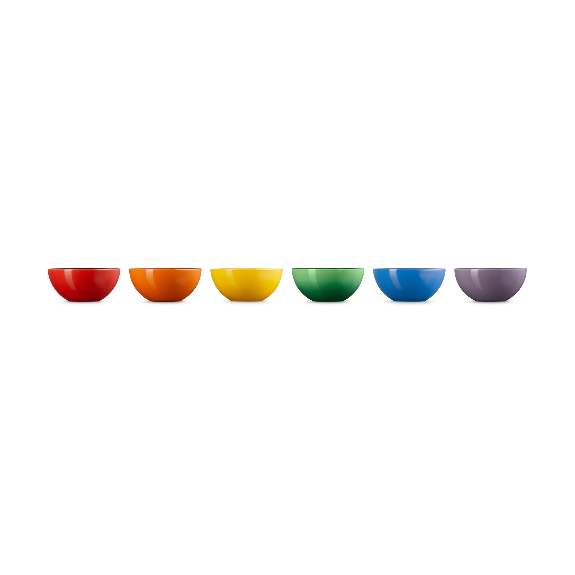 Signature stoneware snack bowl 6-piece, Rainbow Le Creuset