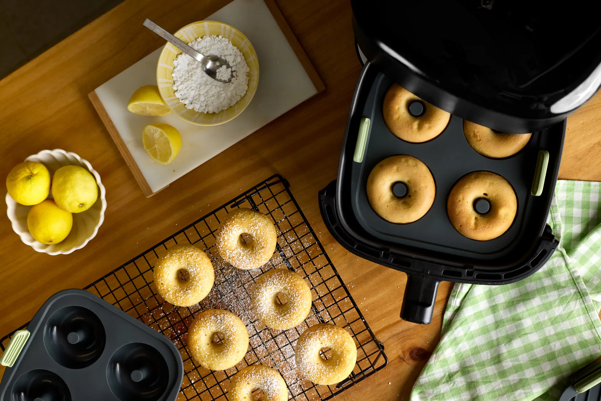 Lékué Air fryer doughnut mold 4 pcs, Grey Lékué