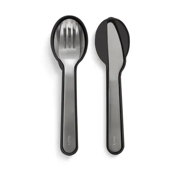 Lékué cutlery set with case 5 pieces - Black - Lékué