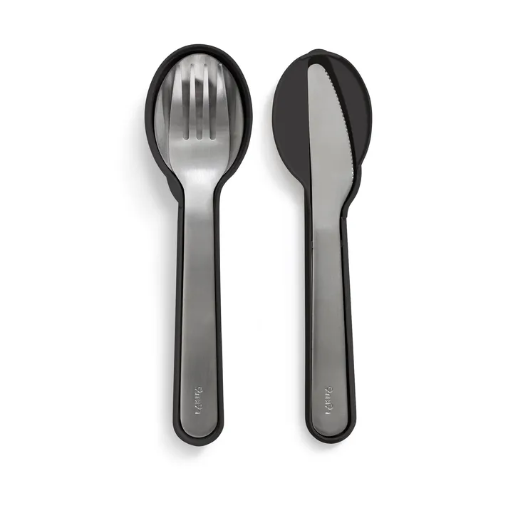 Lékué cutlery set with case 5 pieces - Black - Lékué