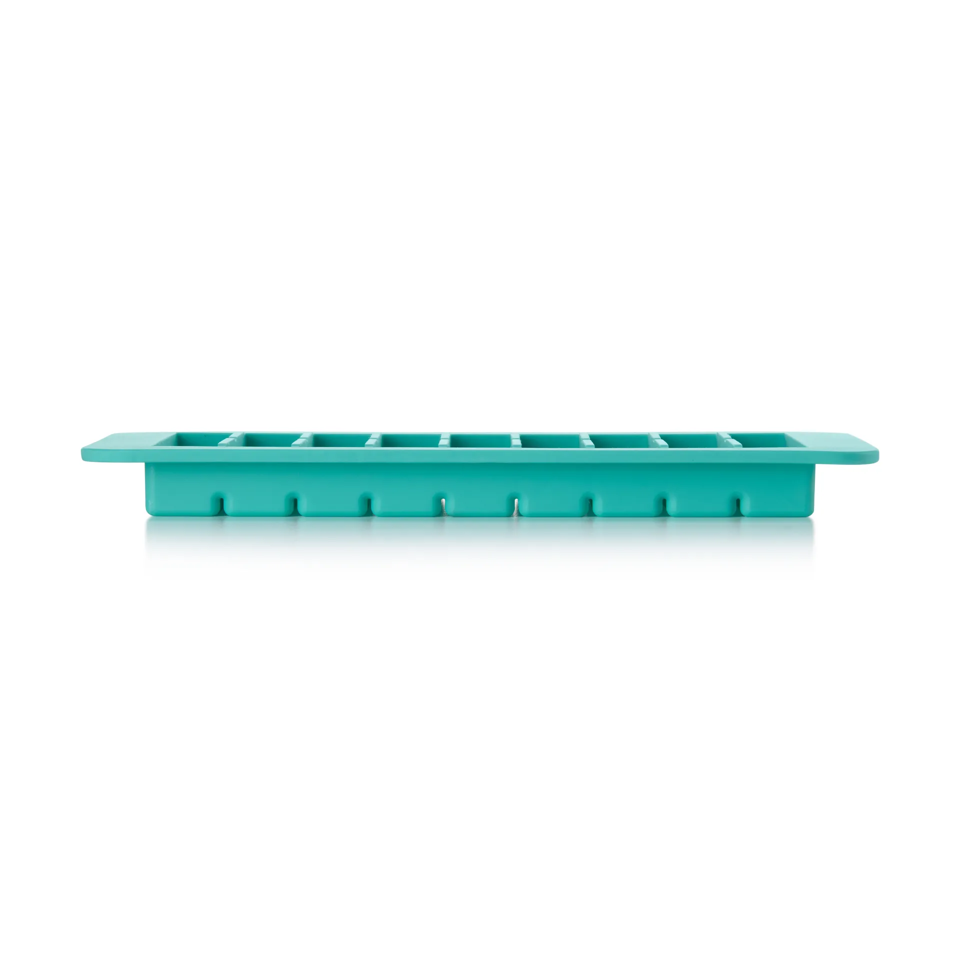 Lékué ice cube mold silicone with lid, Turquoise, slats Lékué