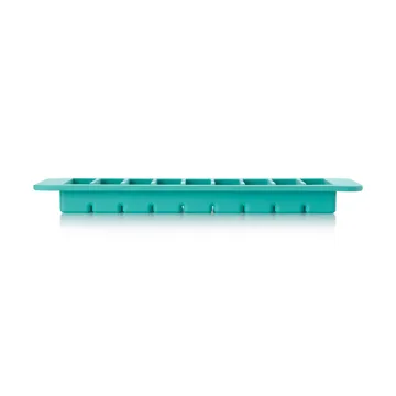Lékué ice cube mold silicone with lid - Turquoise, slats - Lékué