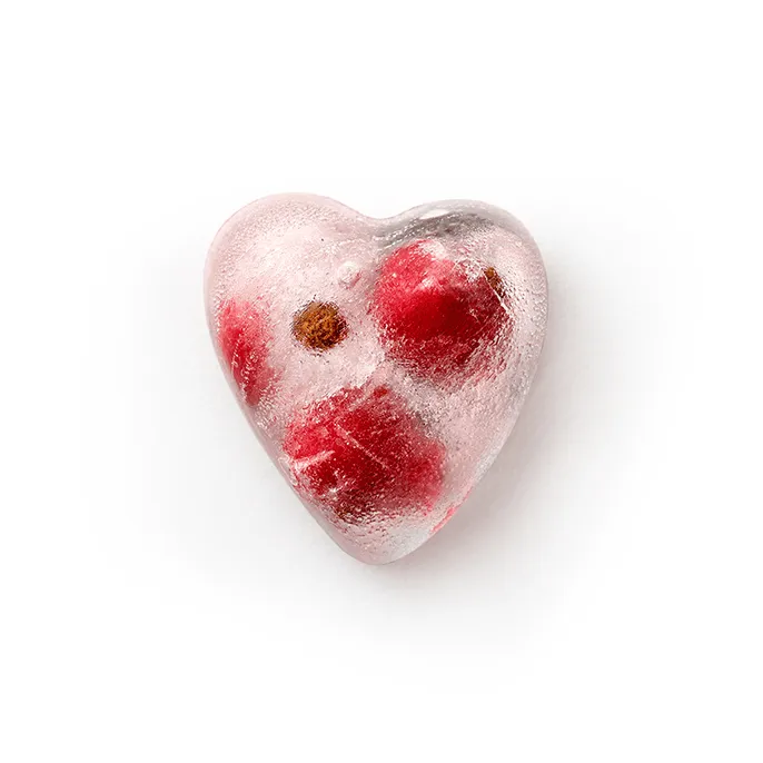 Lékué ice cube tray with lid red, Heart Lékué