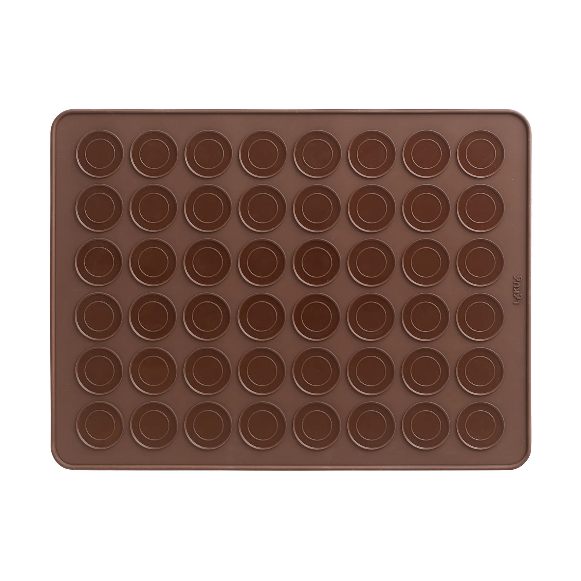 Lékué macarons baking mat silicone 40 cm, Brown Lékué