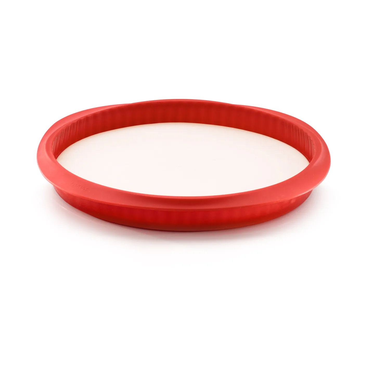 Lékué quiche pie dish with plate 28 cm, Red Lékué