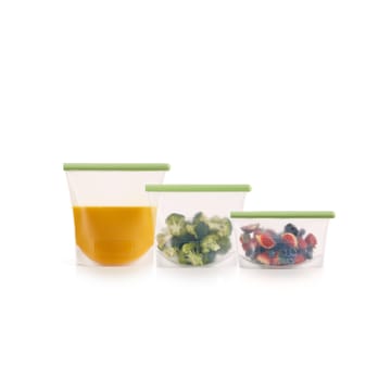 Lékué reusable silicone bag 3 pieces - Green - Lékué