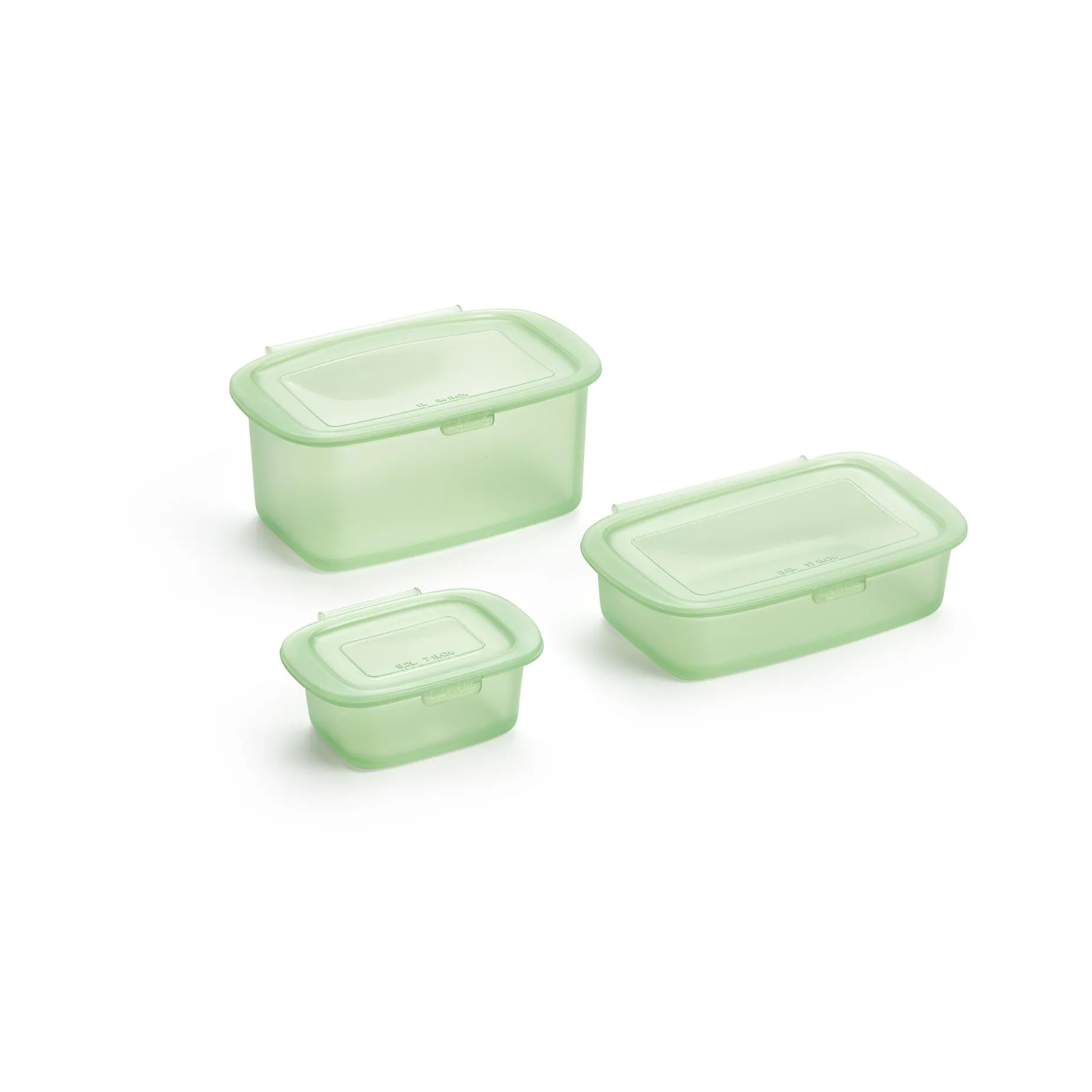 Lékué silicone container 3 pieces, Green Lékué