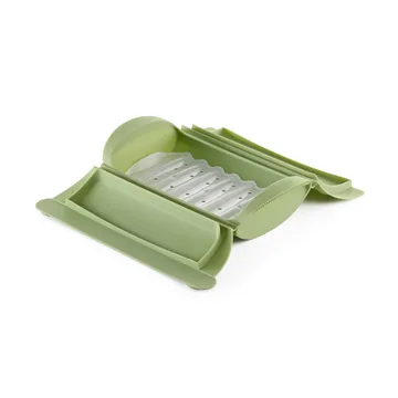 Lékué steamer - Green, with tray, 2-pack - Lékué