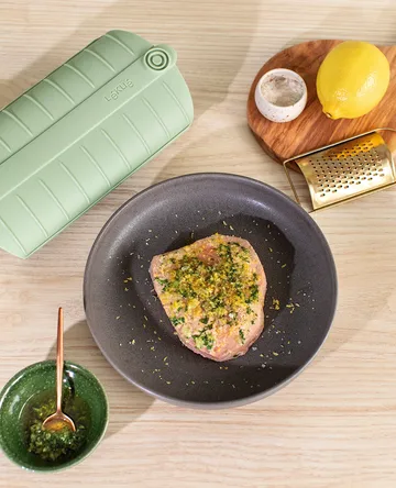 Lékué steamer - Green, with tray, 2-pack - Lékué