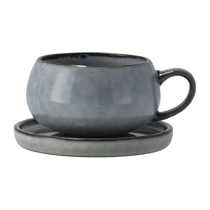 Amera cup and saucer, Grey Lene Bjerre