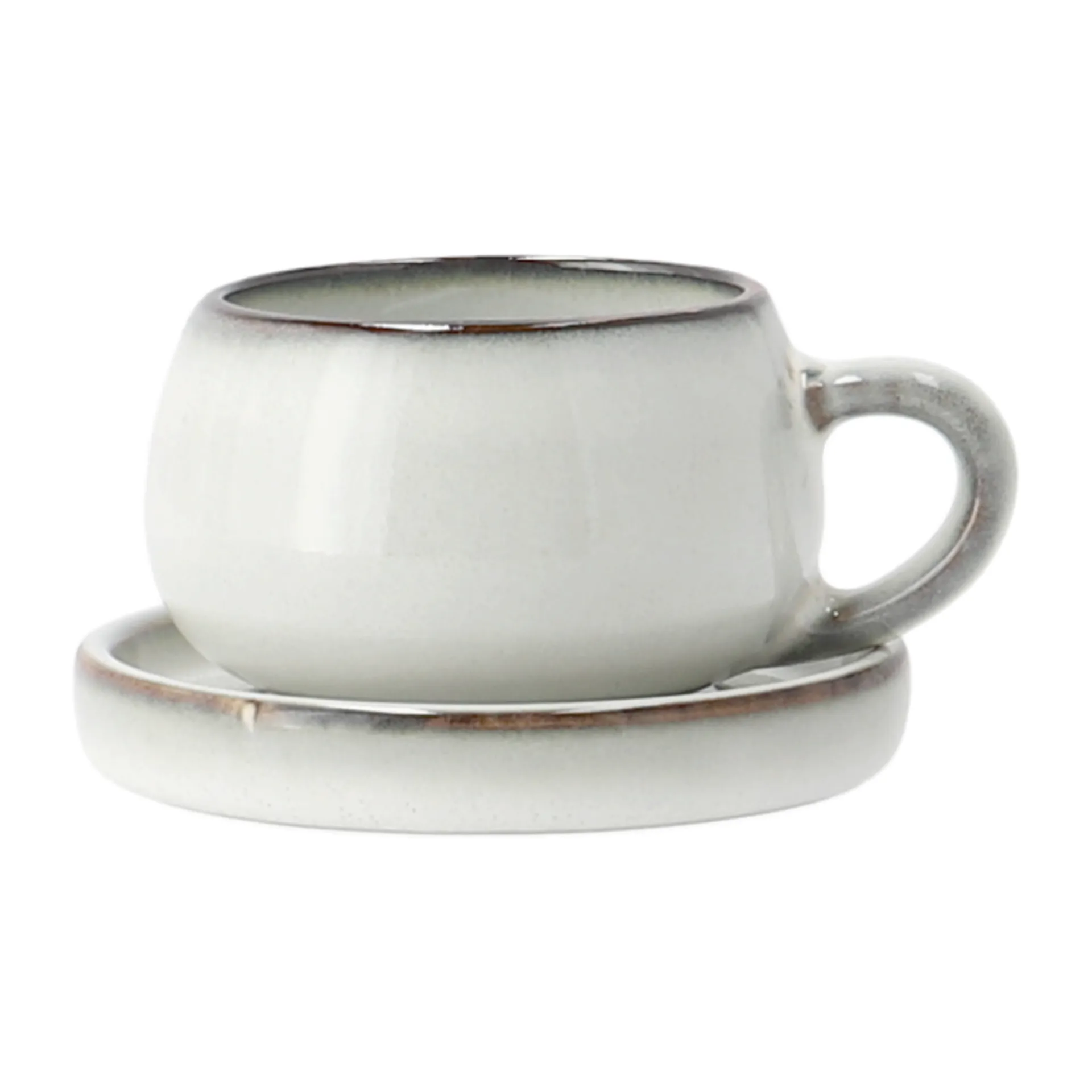 Amera espressocup with saucer, white sands Lene Bjerre