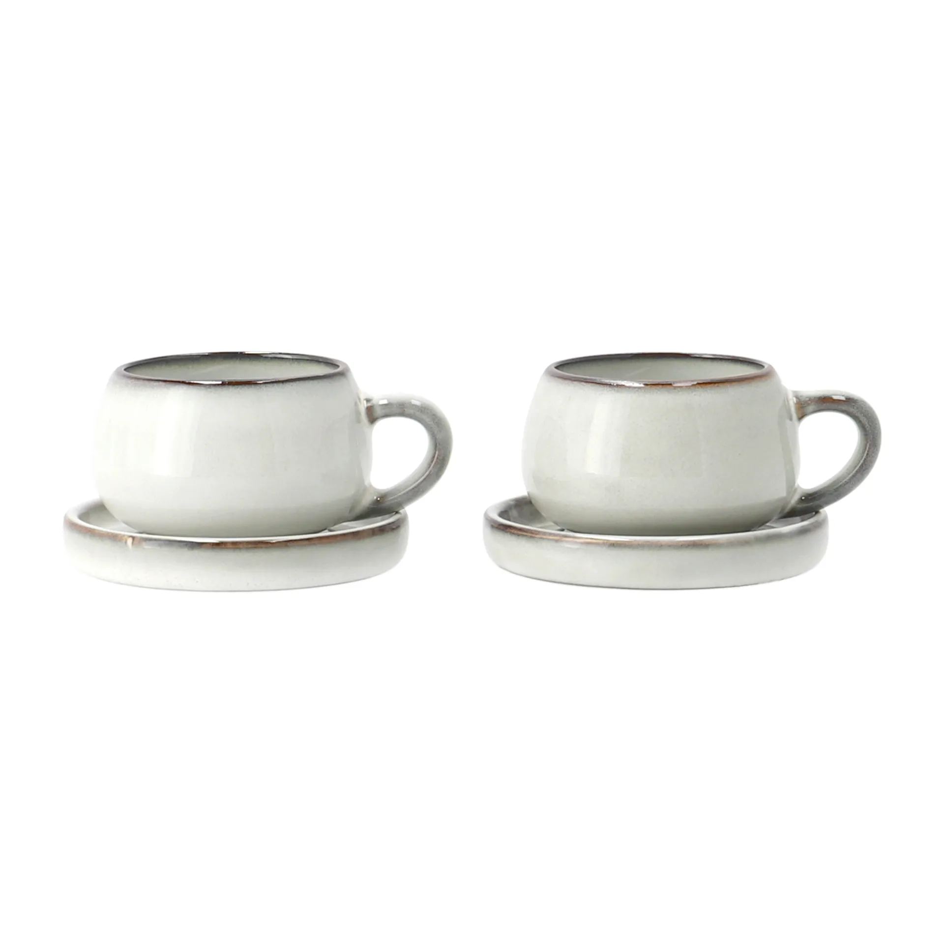 Amera espressocup with saucer, white sands Lene Bjerre