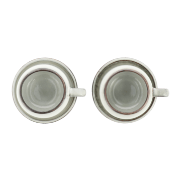 Amera espressocup with saucer - white sands - Lene Bjerre