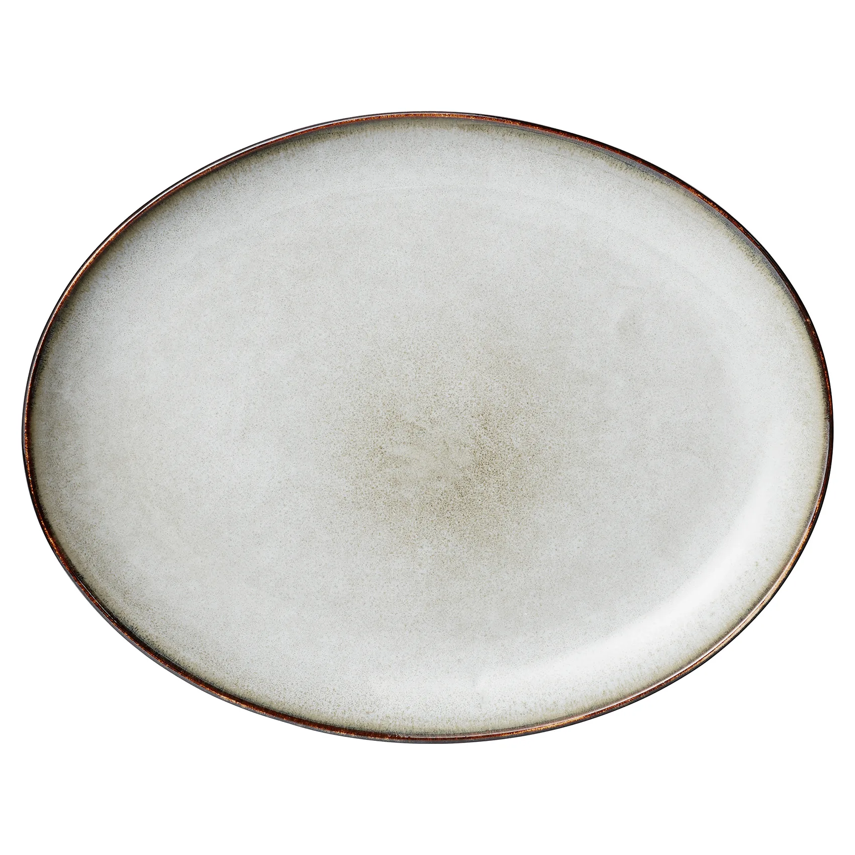 Amera plate oval, grey Lene Bjerre