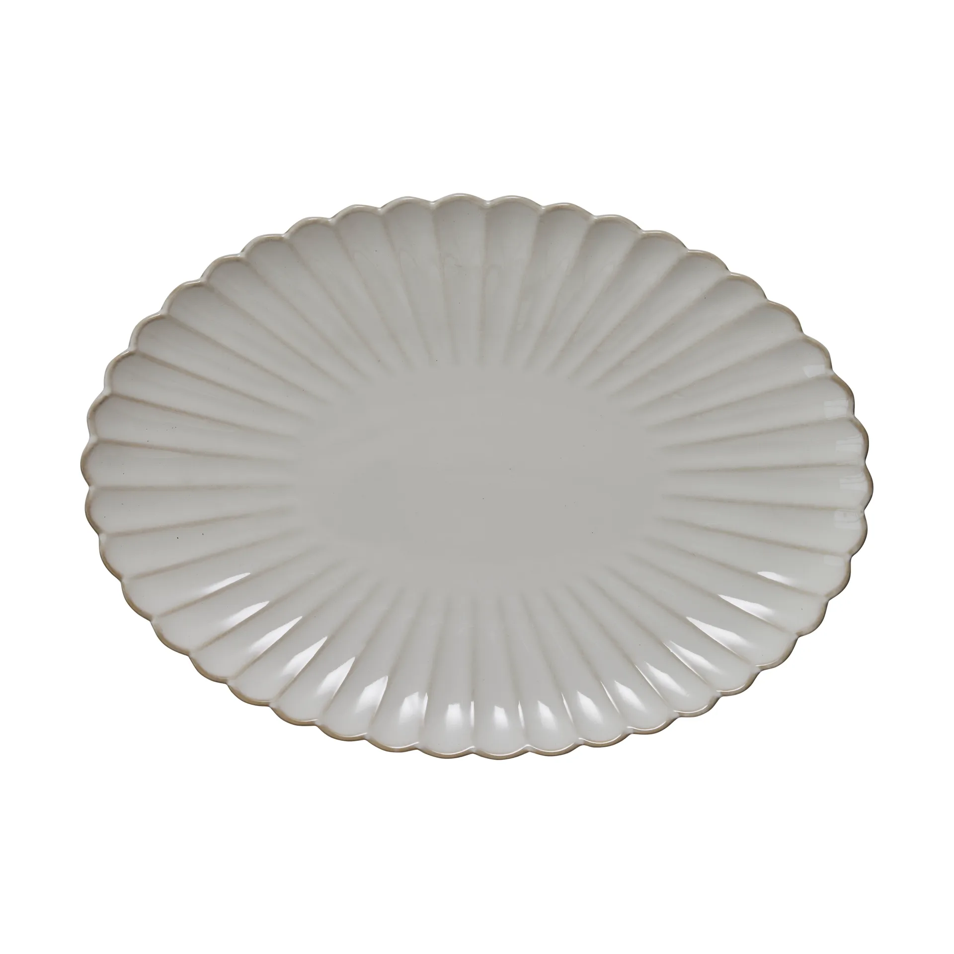 Camille serving bowl 36x25.5 cm, Off white Lene Bjerre
