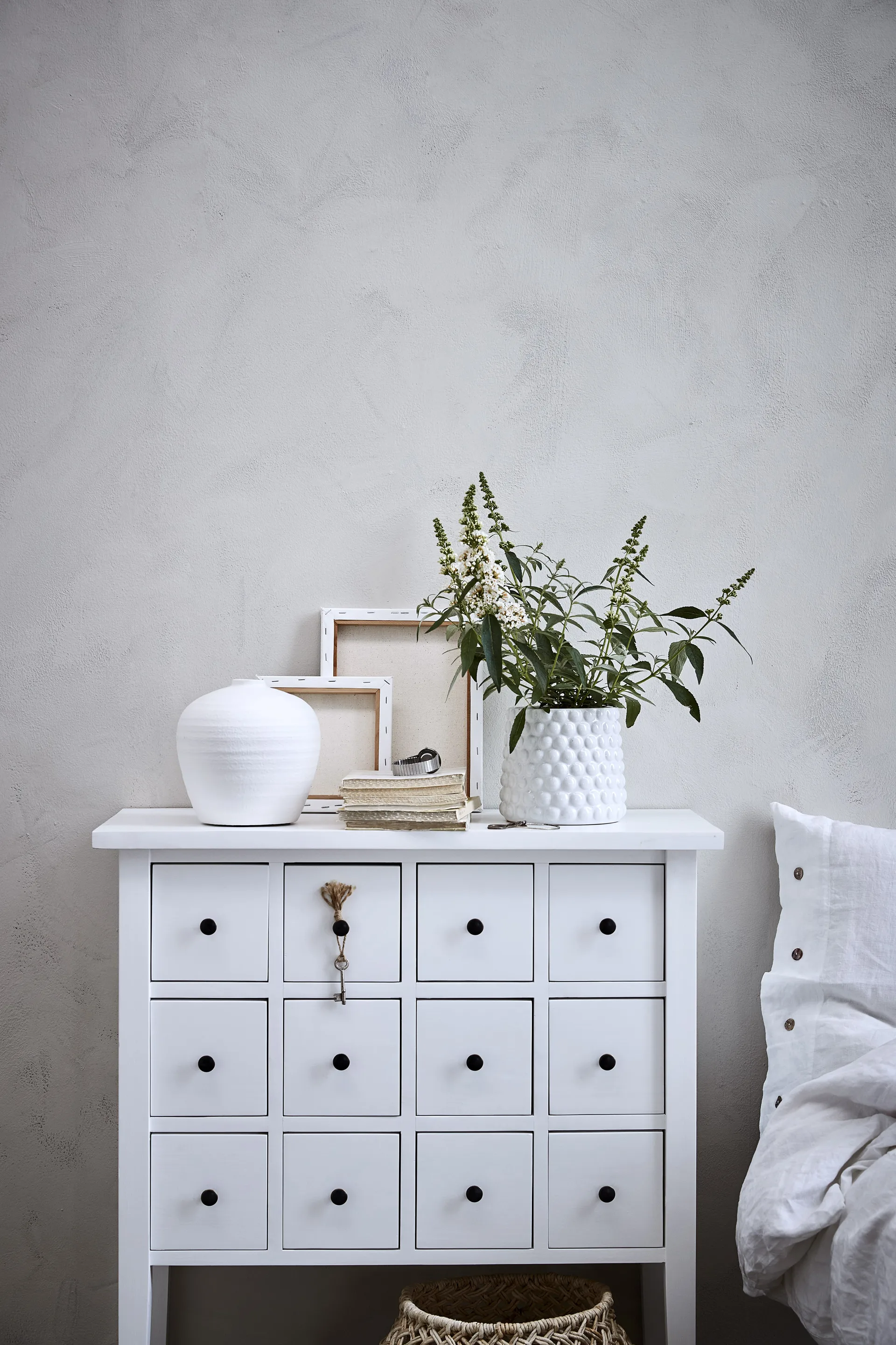 Catia vase 20 cm, White Lene Bjerre