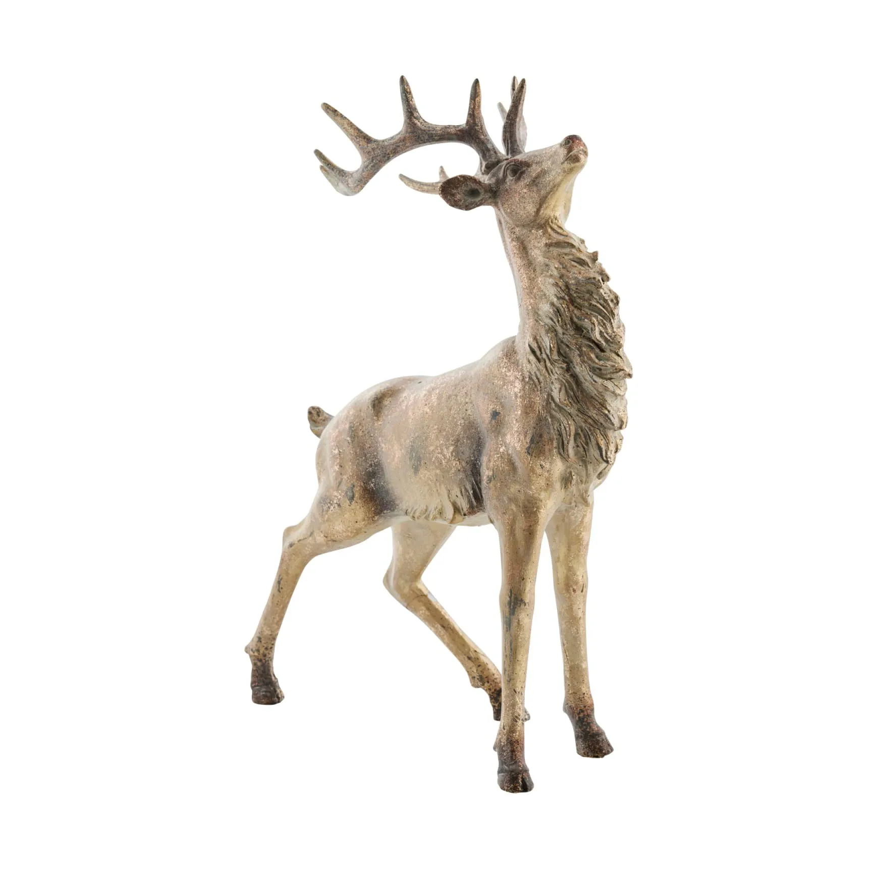 Daisy decoration deer 41.5 cm, Antique brass Lene Bjerre