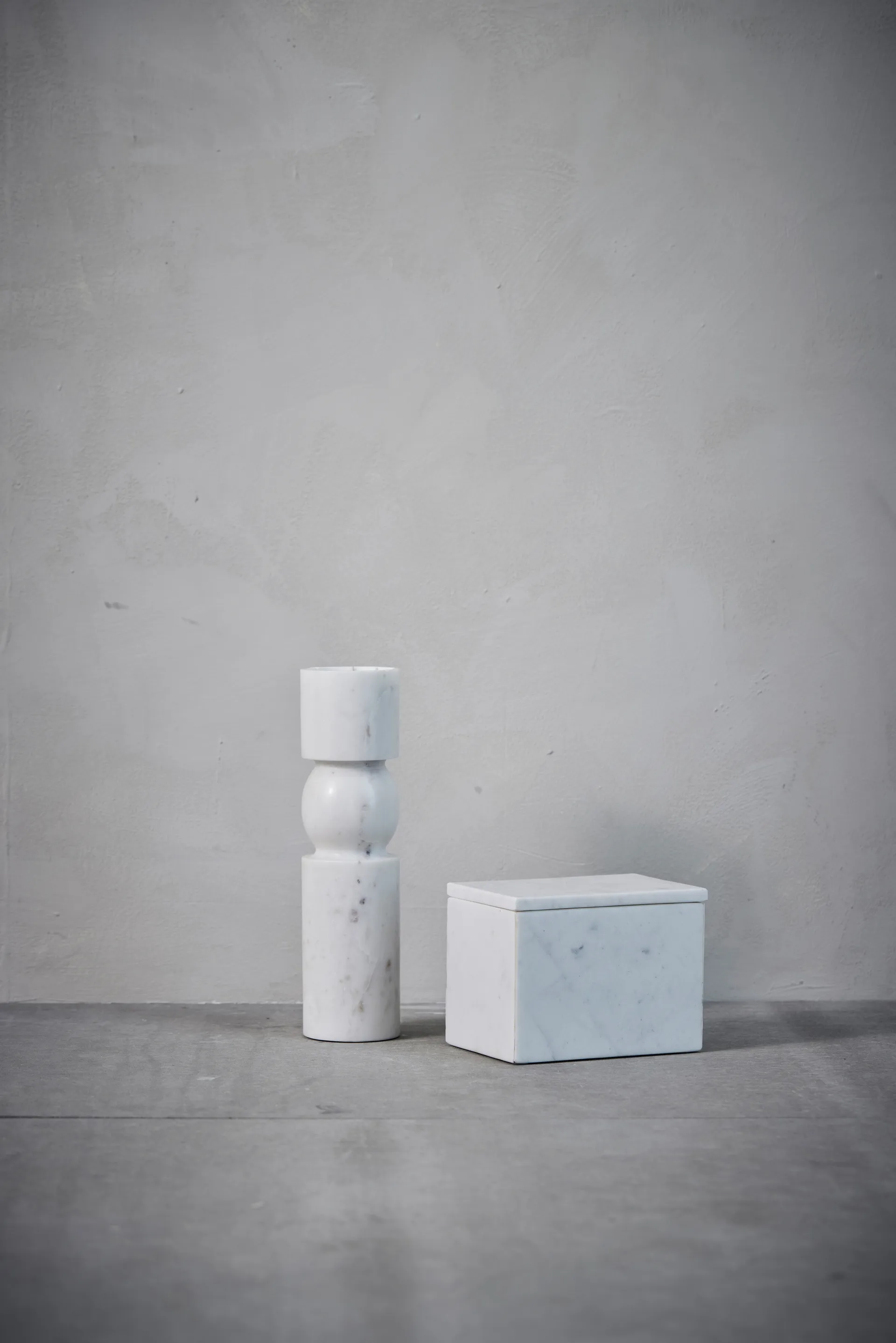 Ellia storage box marble 16.5x11.5 cm, White Lene Bjerre