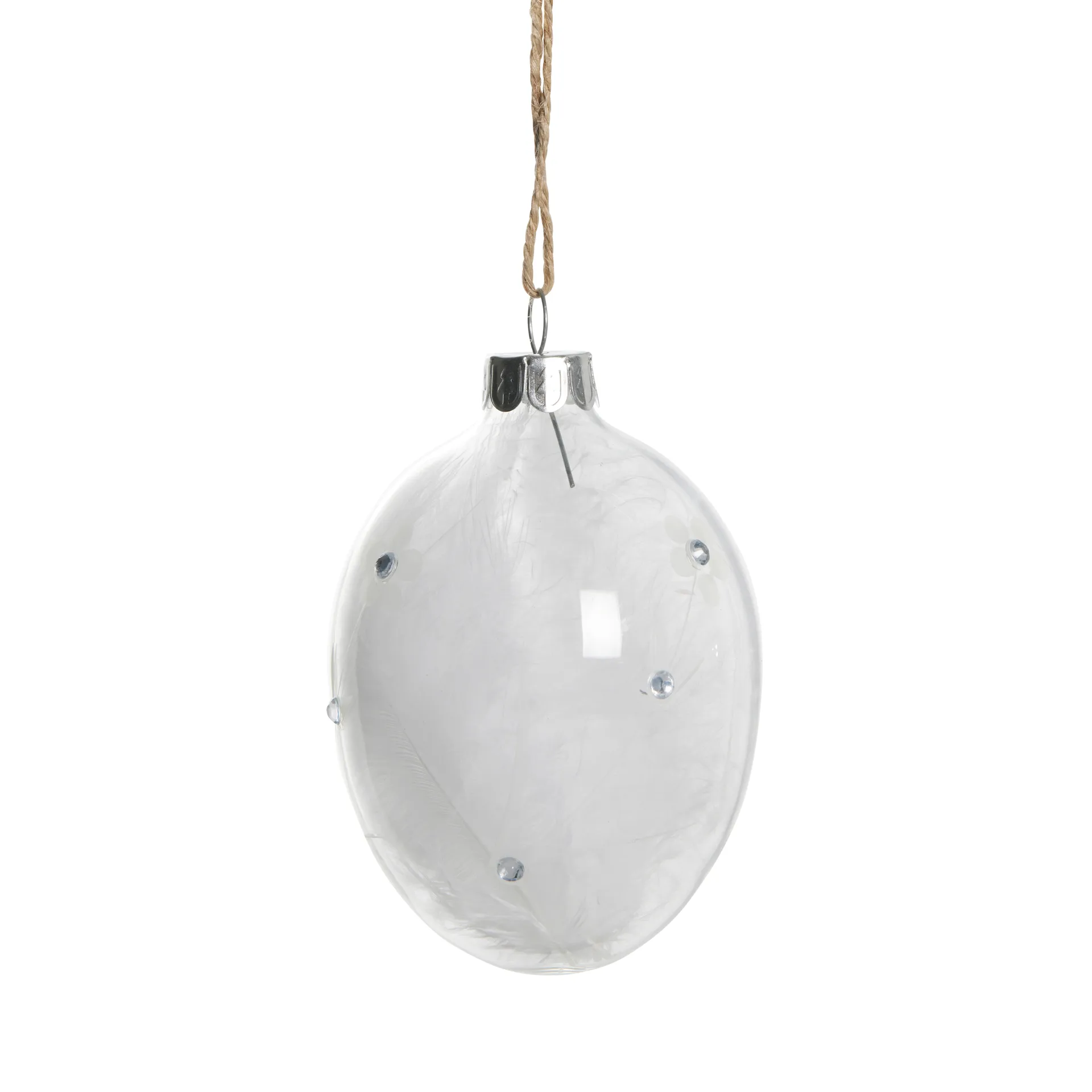 Estoe hanging easter decoration 8.8 cm, Clear-white Lene Bjerre