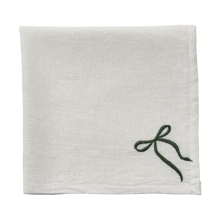 Fiola napkin - White-green, 45x45 cm - Lene Bjerre