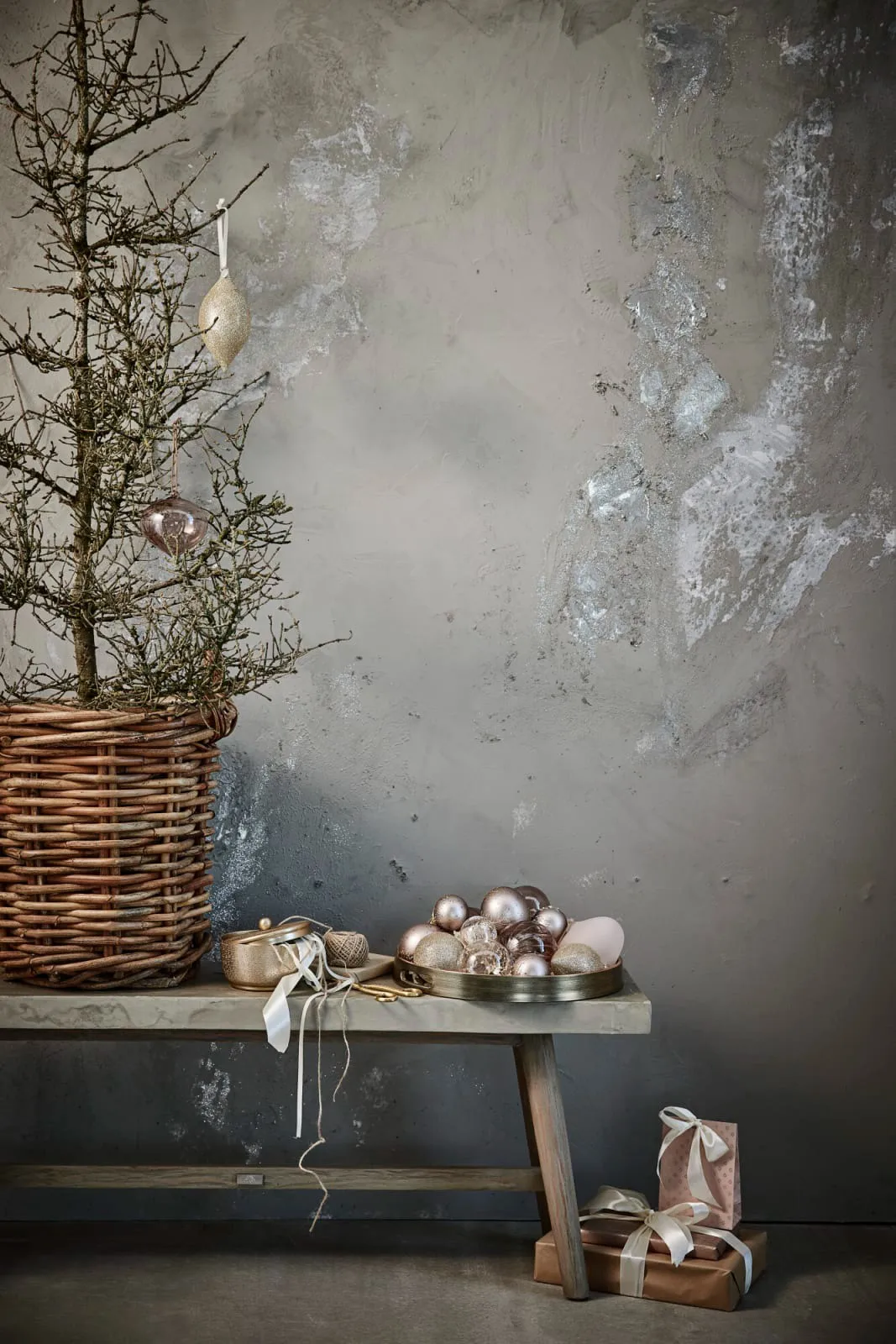 Glitteria decoration Christmas tree decoration 17 cm, Light gold Lene Bjerre