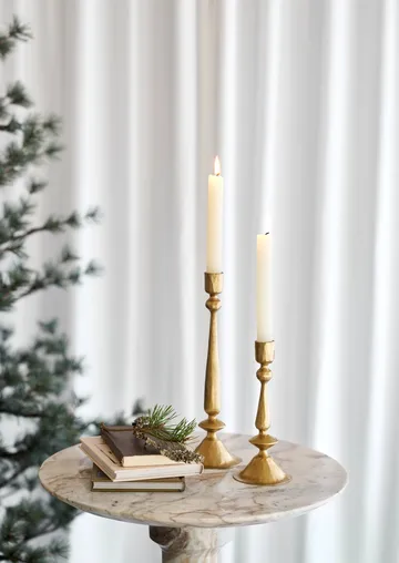 Inine candleholder - Gold-coloured, 9x9x29 cm - Lene Bjerre