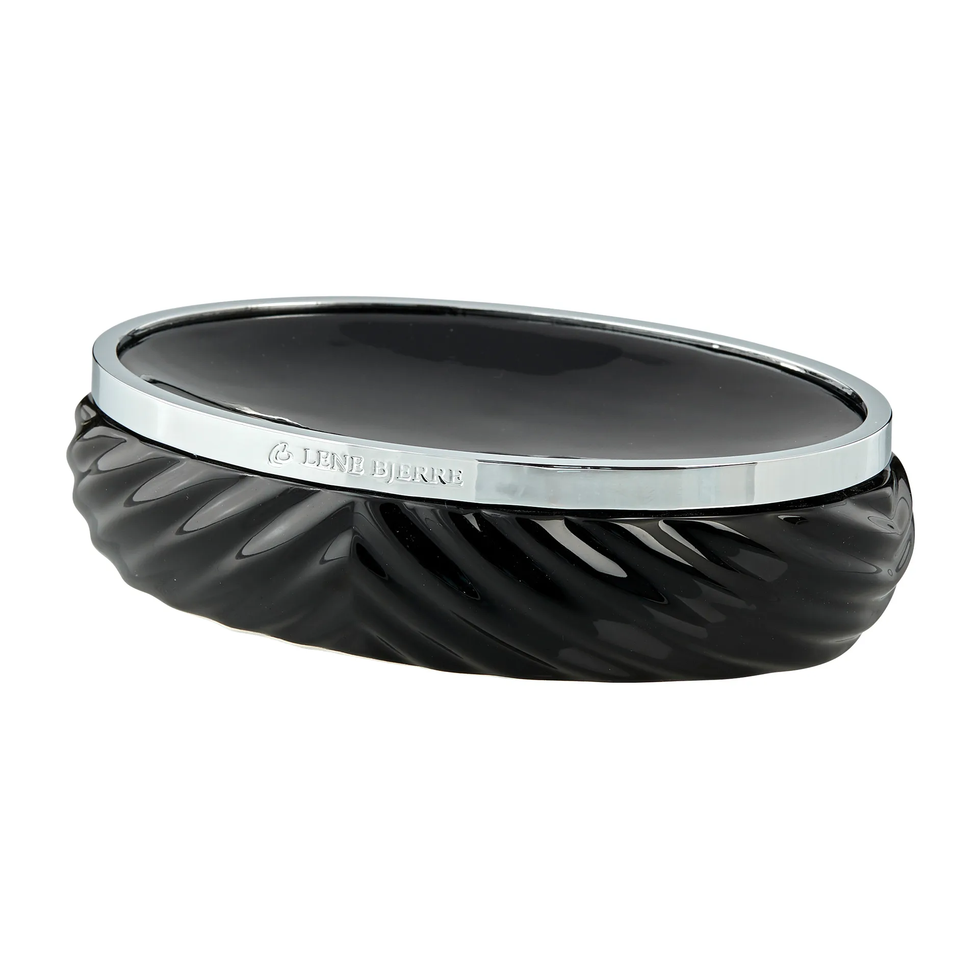 Milda soap holder 10.5x14.5 cm, Black-silver Lene Bjerre