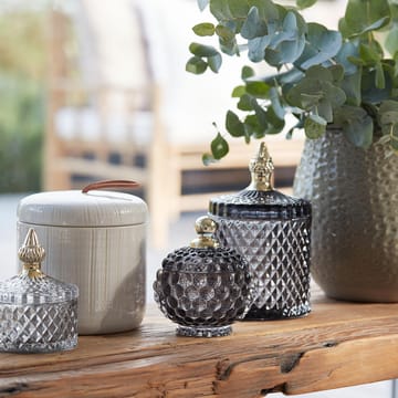 Miya storage jar with lid Ø10 cm - Dark grey - Lene Bjerre