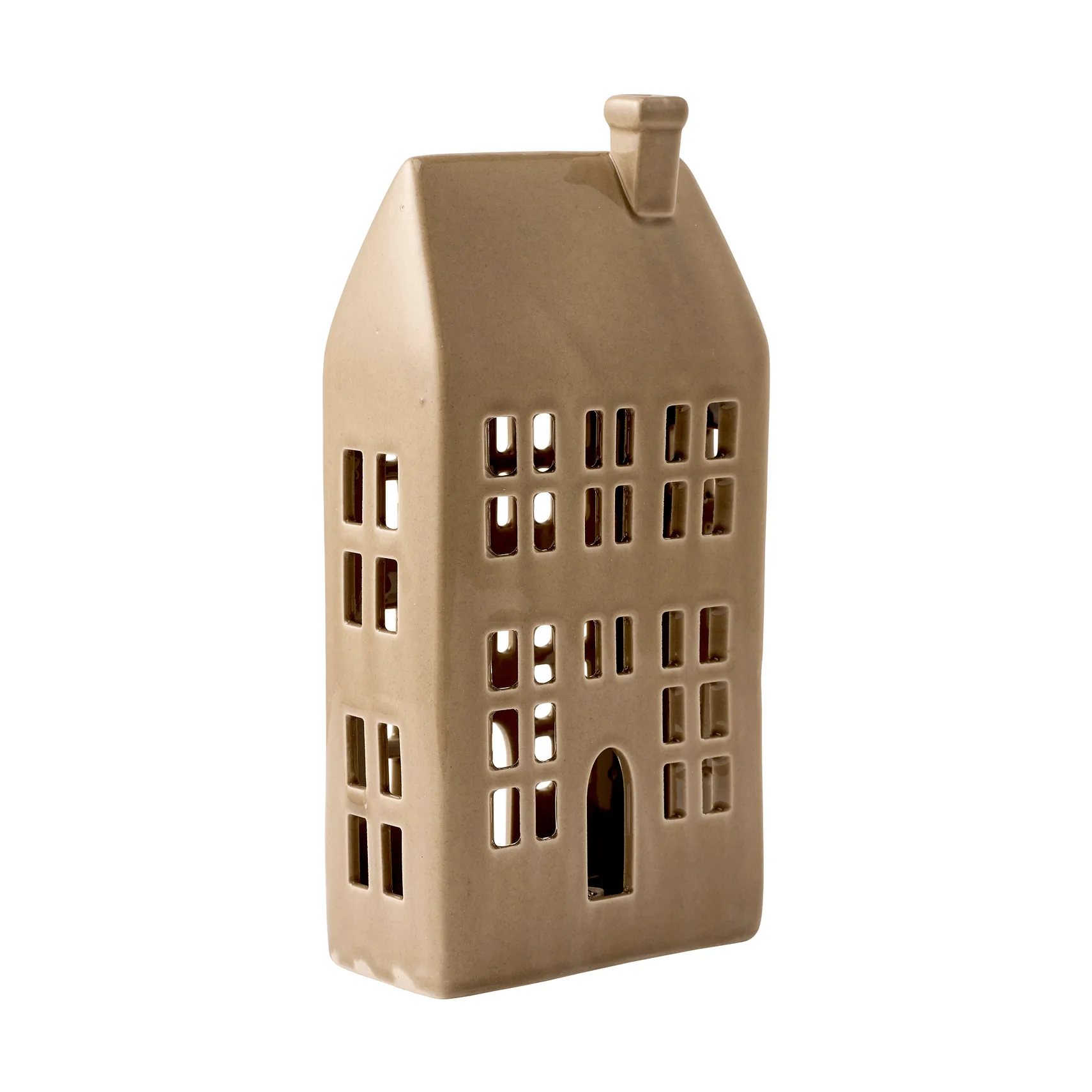 Mythel tealight holder, Linen, 10.5x5.8x21.4 cm Lene Bjerre